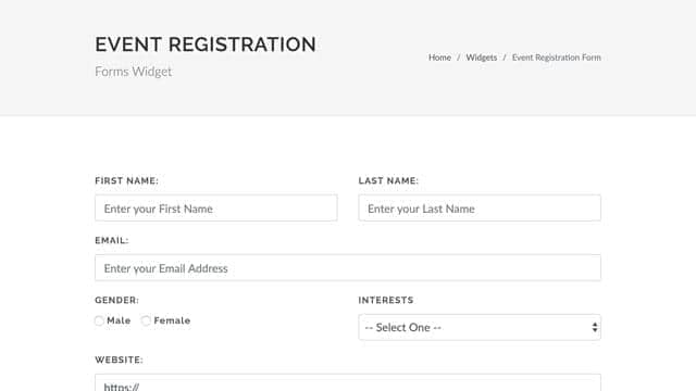 Event Registration Form